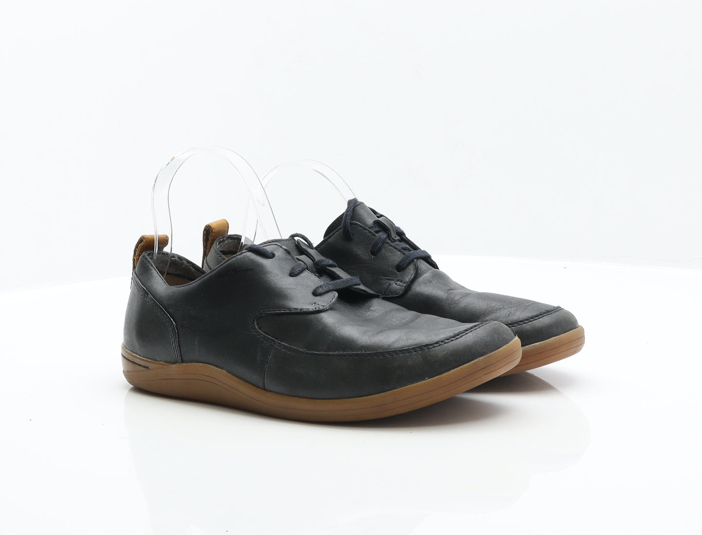 Clarks Mens Black Leather Trainer UK 7