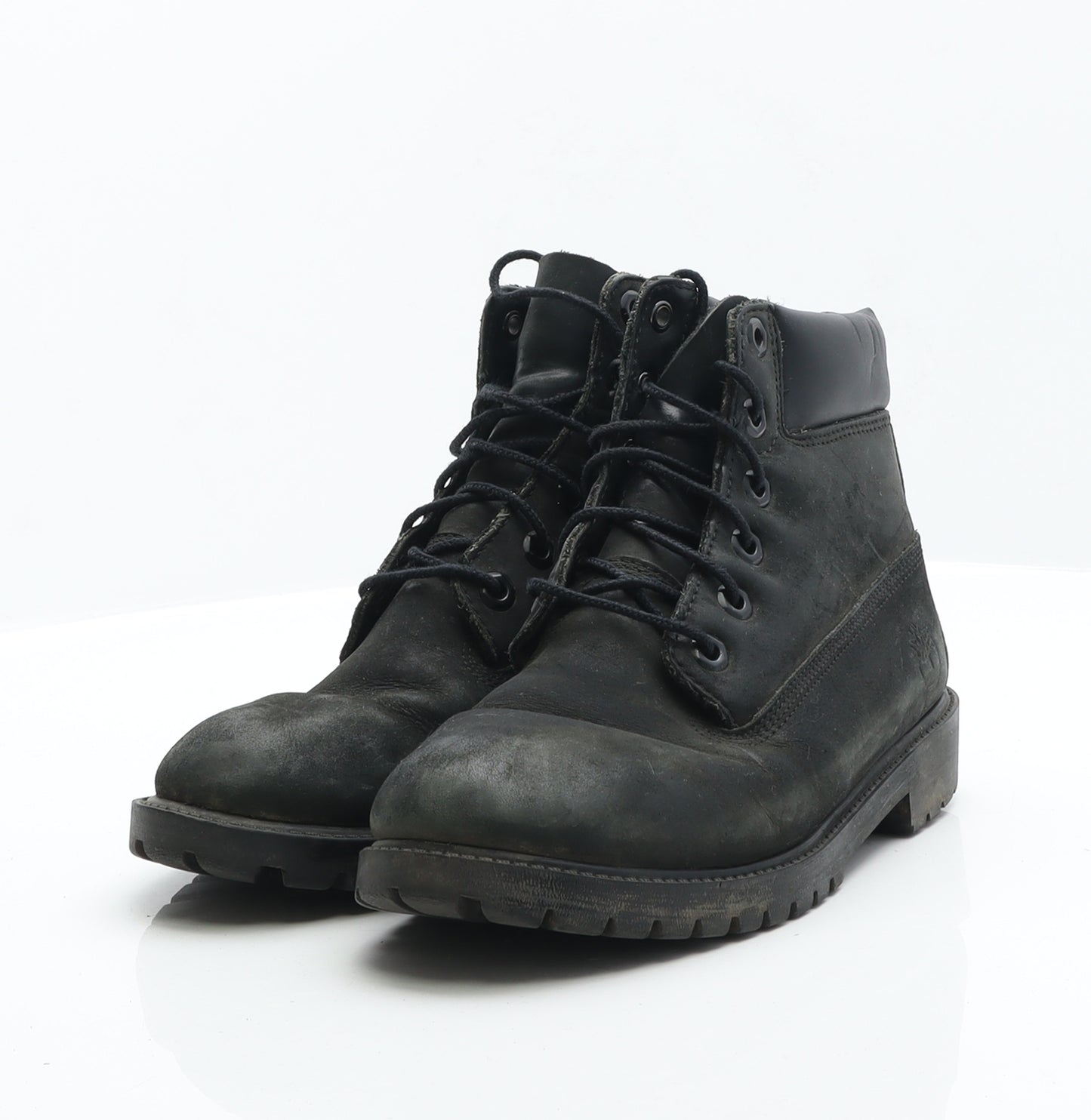Timberland Womens Black Leather Combat Boot UK 5