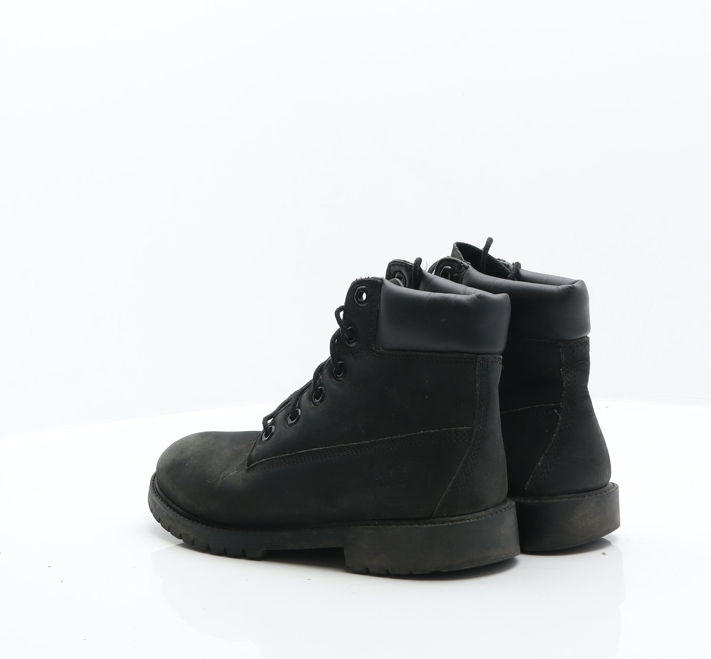 Timberland Womens Black Leather Combat Boot UK 5