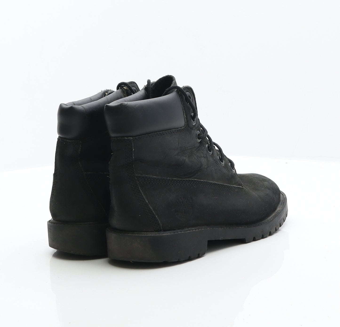 Timberland Womens Black Leather Combat Boot UK 5