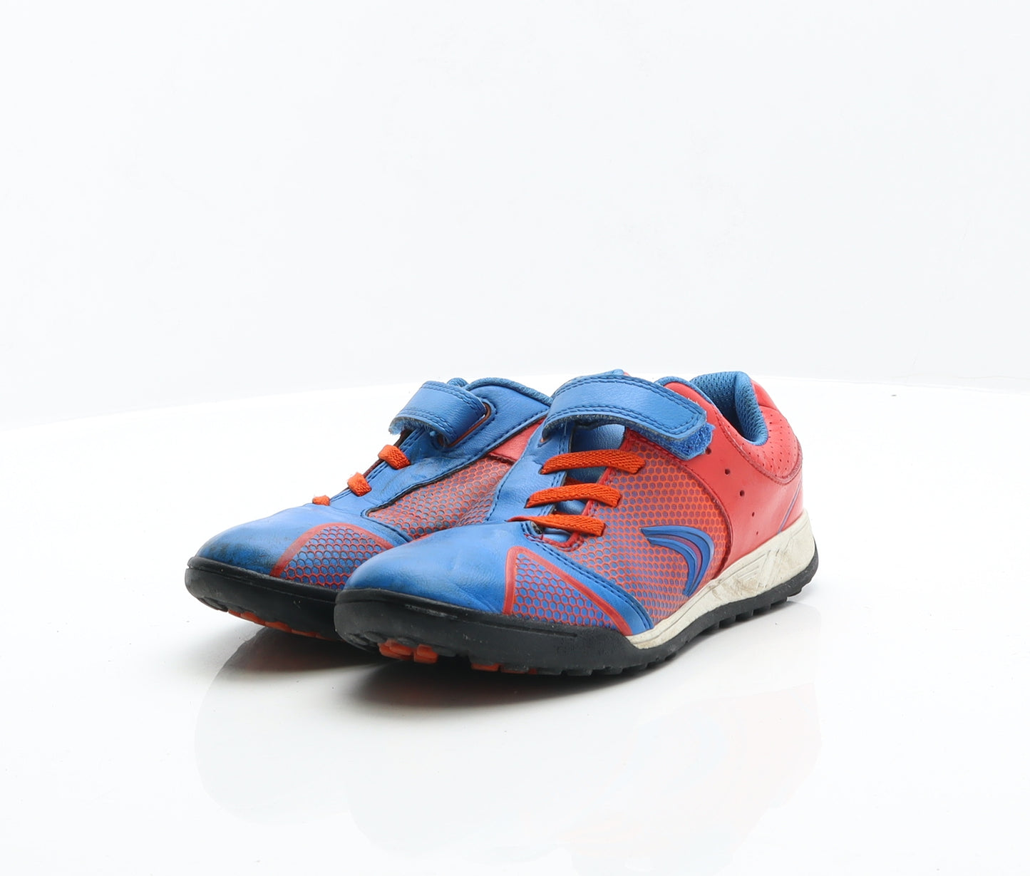 Clarks Boys Blue Leather Trainer UK 1