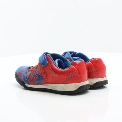 Clarks Boys Blue Leather Trainer UK 1