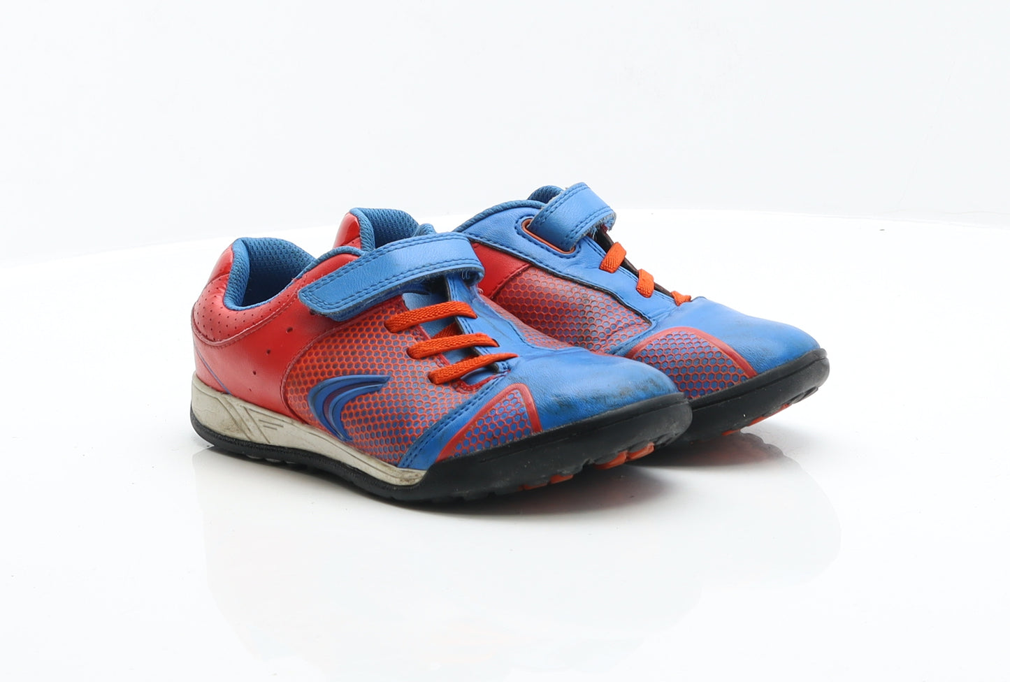 Clarks Boys Blue Leather Trainer UK 1