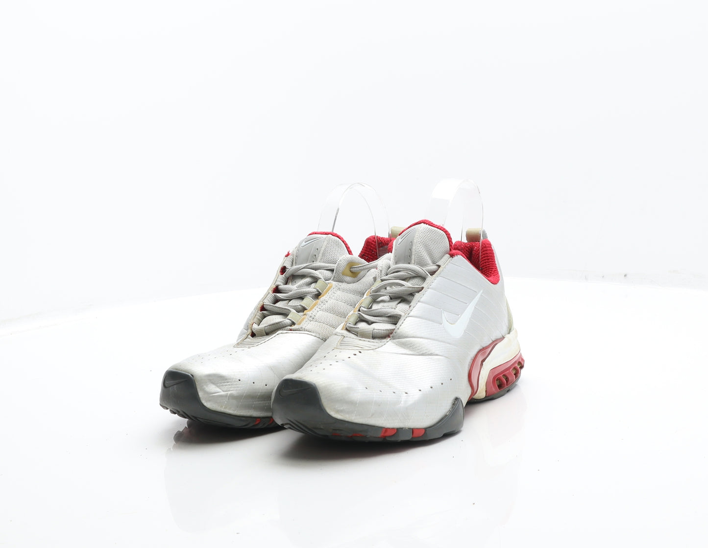 Nike Mens Silver Leather Trainer UK 6