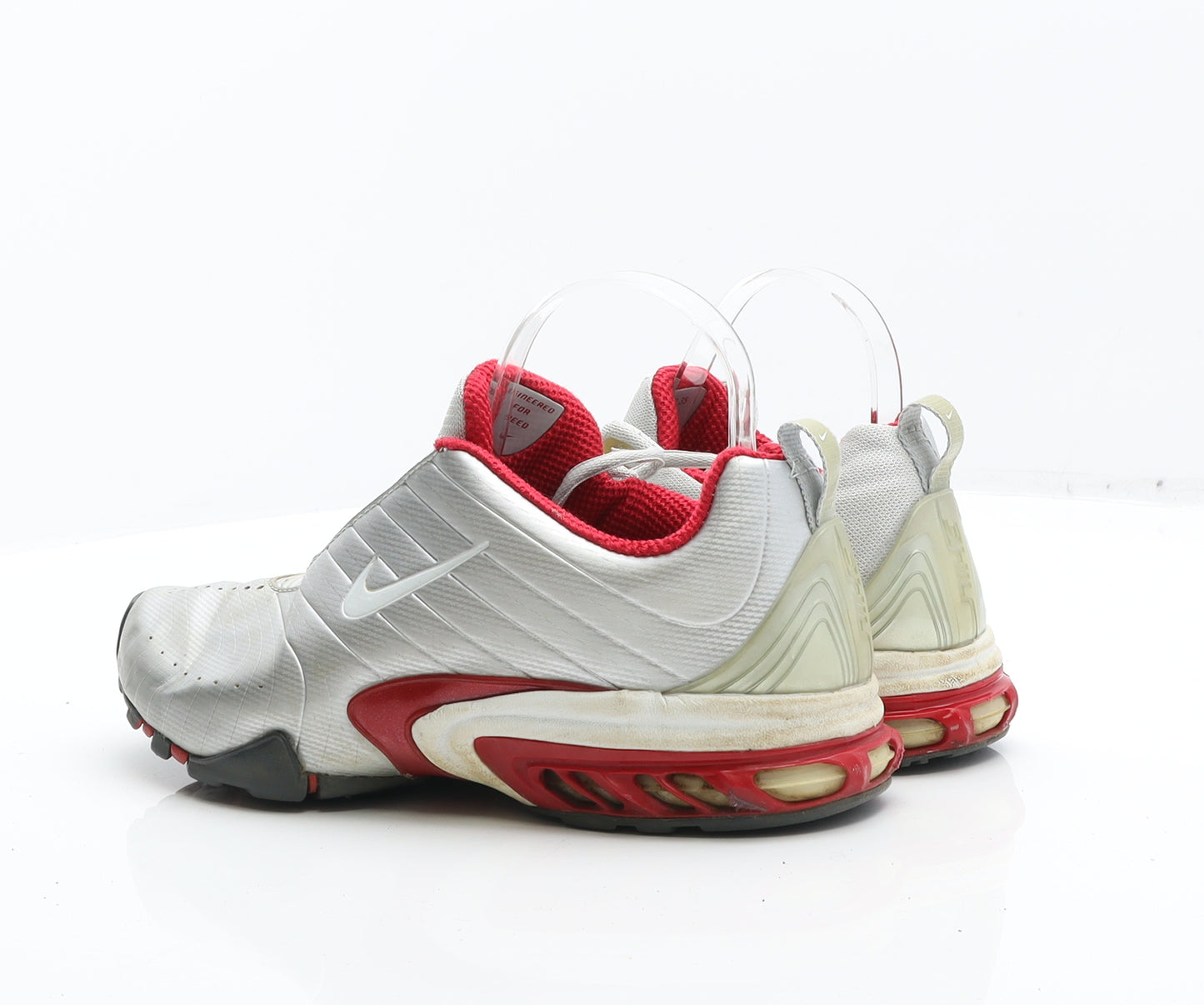 Nike Mens Silver Leather Trainer UK 6