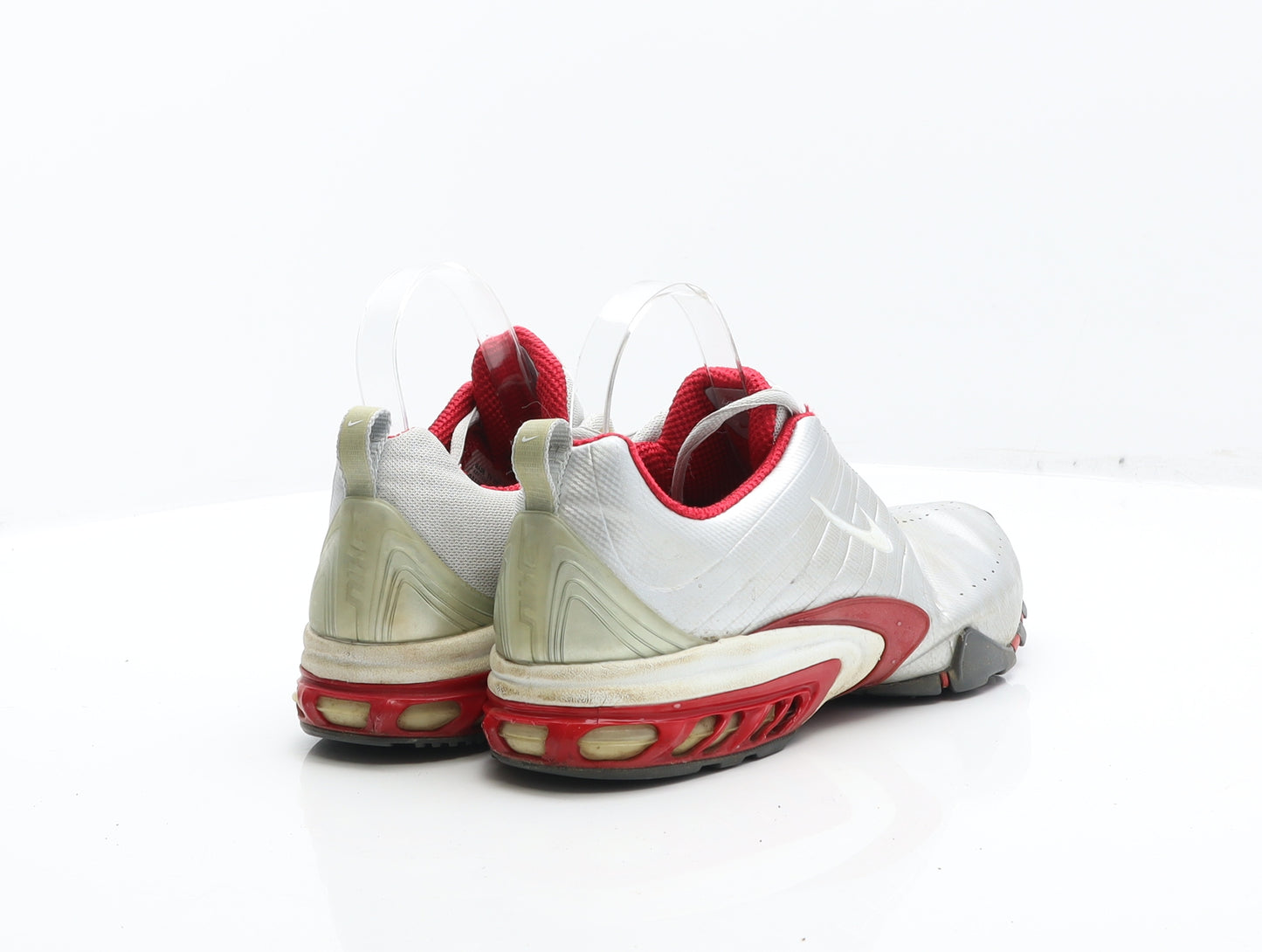 Nike Mens Silver Leather Trainer UK 6