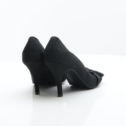 New Look Womens Black Fabric Court Heel UK 6 39