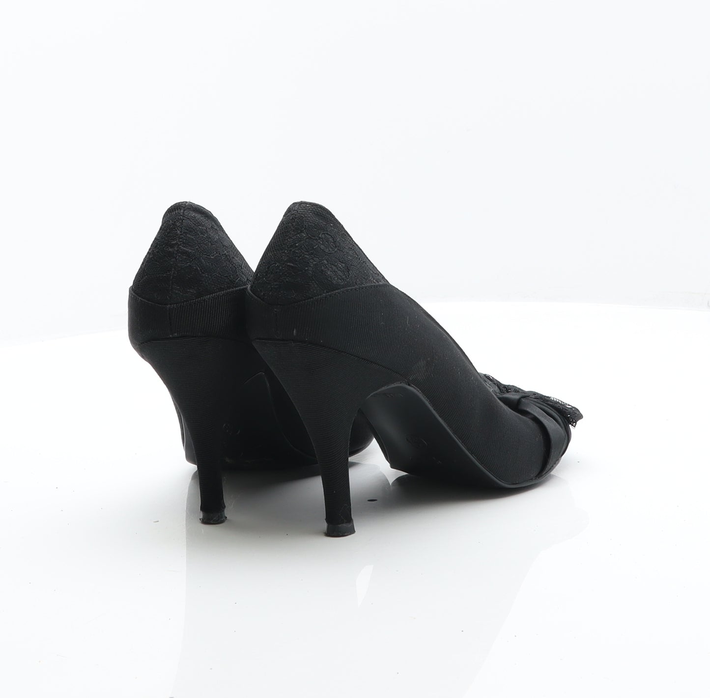 New Look Womens Black Fabric Court Heel UK 6 39