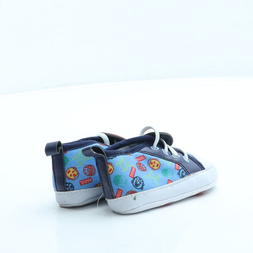 Primark Boys Blue Geometric Polyester Sneaker Trainer UK 6-12 Months - Marvel