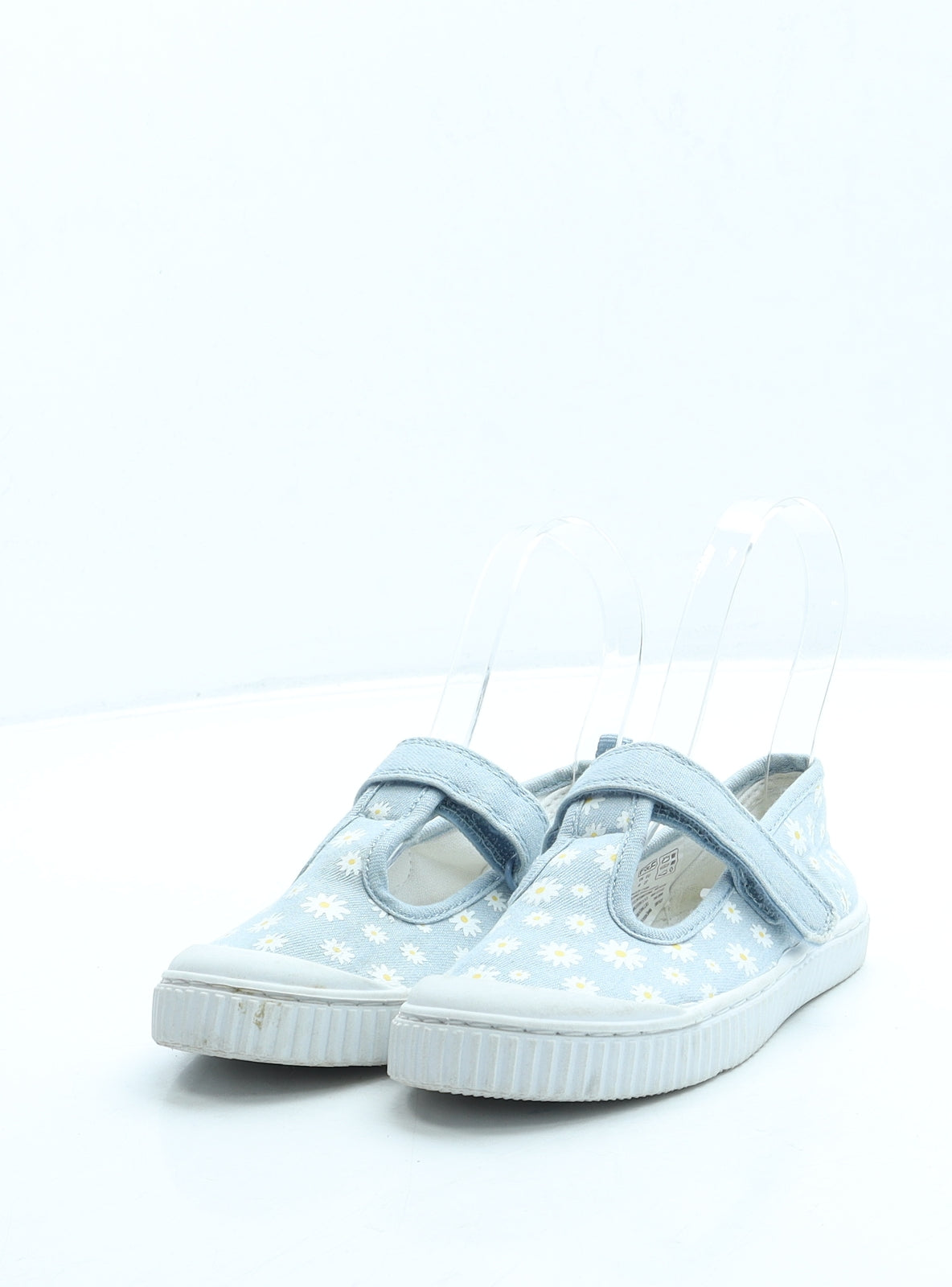 F&F Girls Blue Floral Fabric Mary Jane Flat UK 9 27