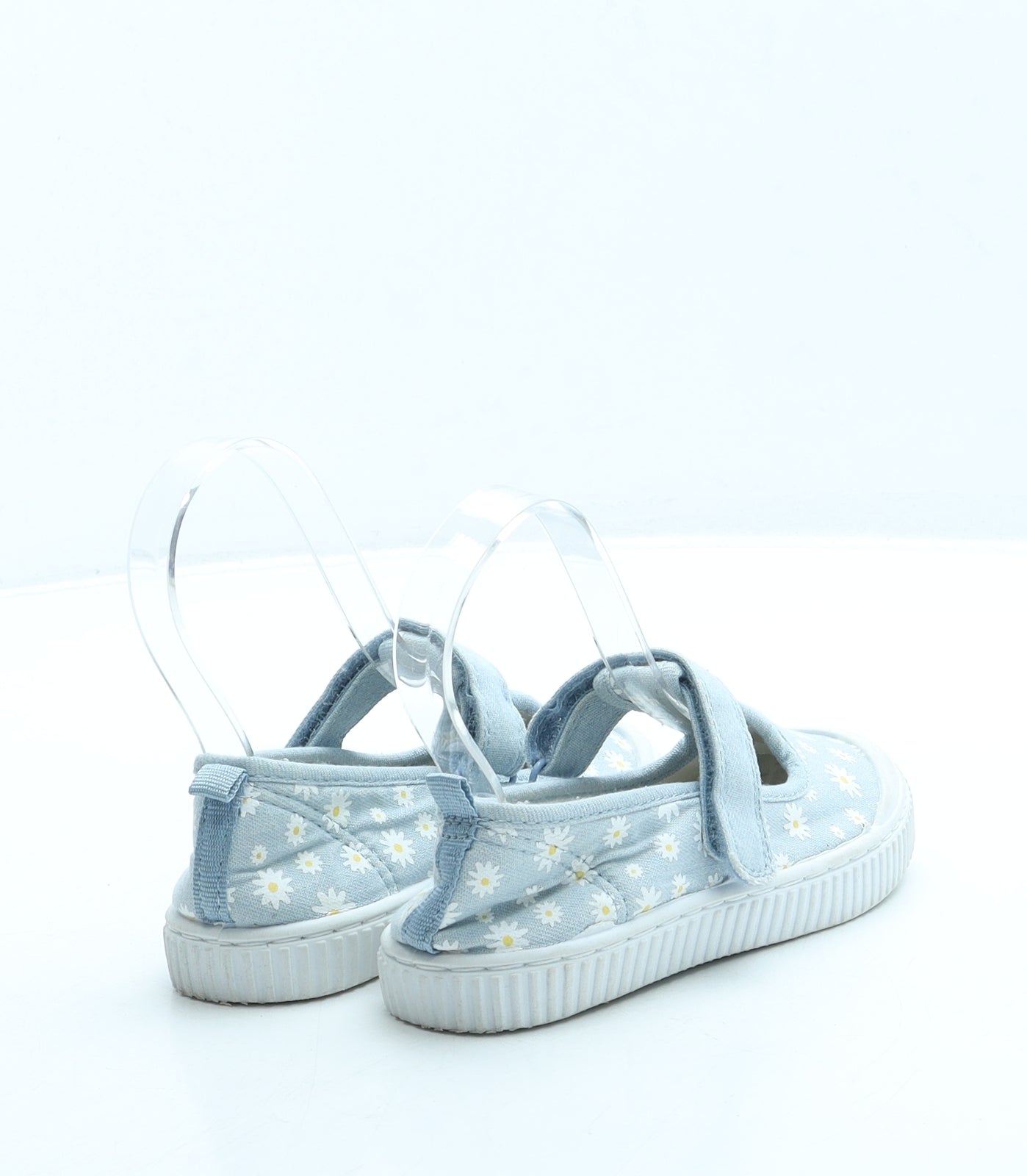F&F Girls Blue Floral Fabric Mary Jane Flat UK 9 27