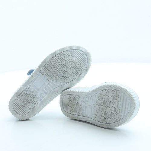 F&F Girls Blue Floral Fabric Mary Jane Flat UK 9 27