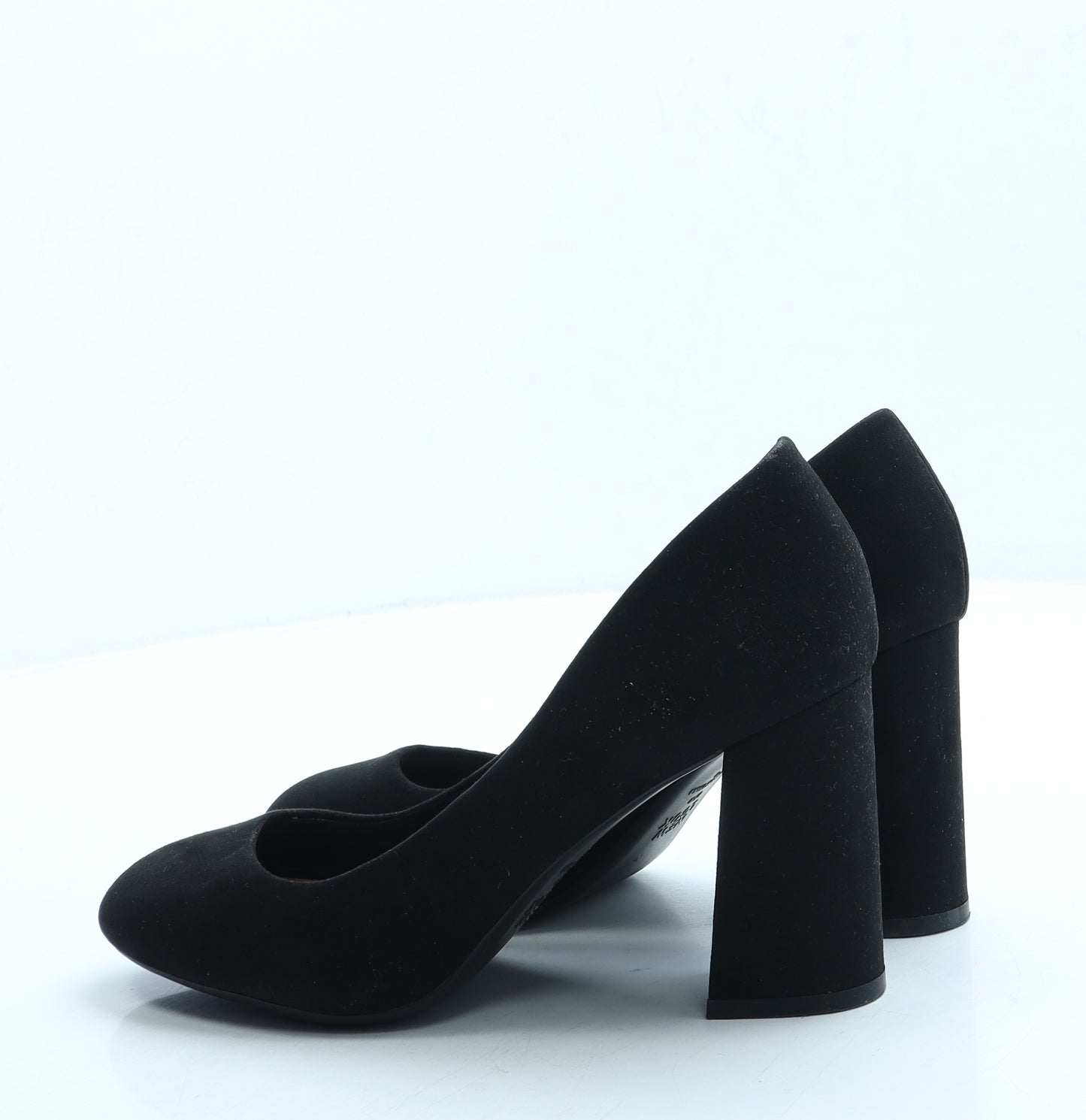 New Look Womens Black Faux Leather Court Heel UK 6 39 - Wide Fit