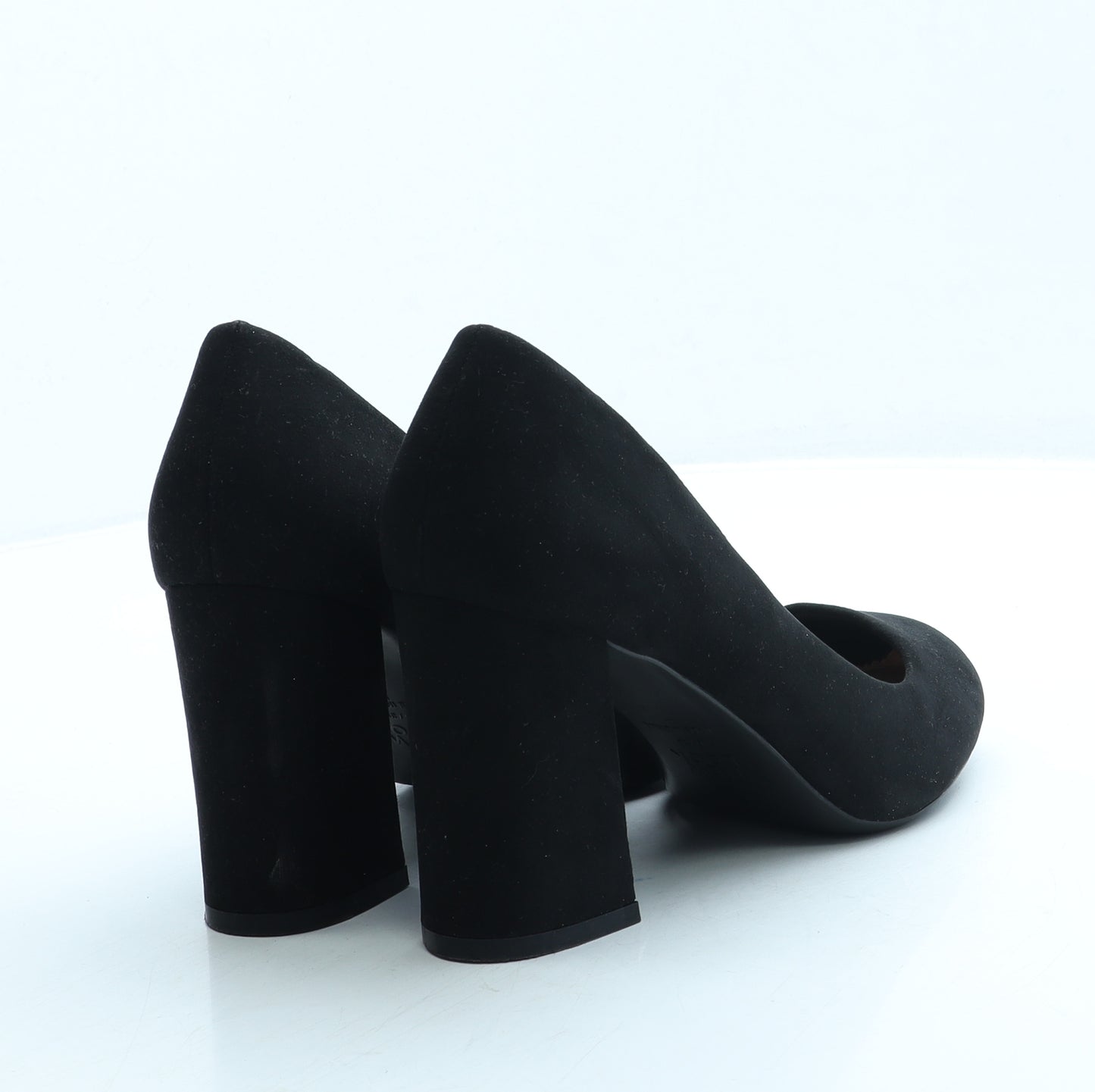 New Look Womens Black Faux Leather Court Heel UK 6 39 - Wide Fit