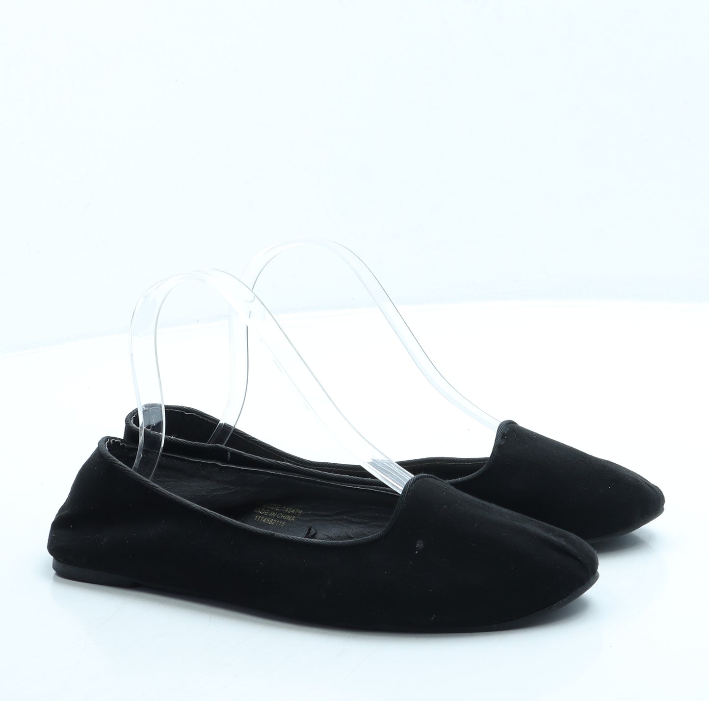 Primark Womens Black Suede Flat UK 5 38 US 7
