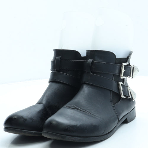 Lilley Womens Black Leather Chelsea Boot UK 5