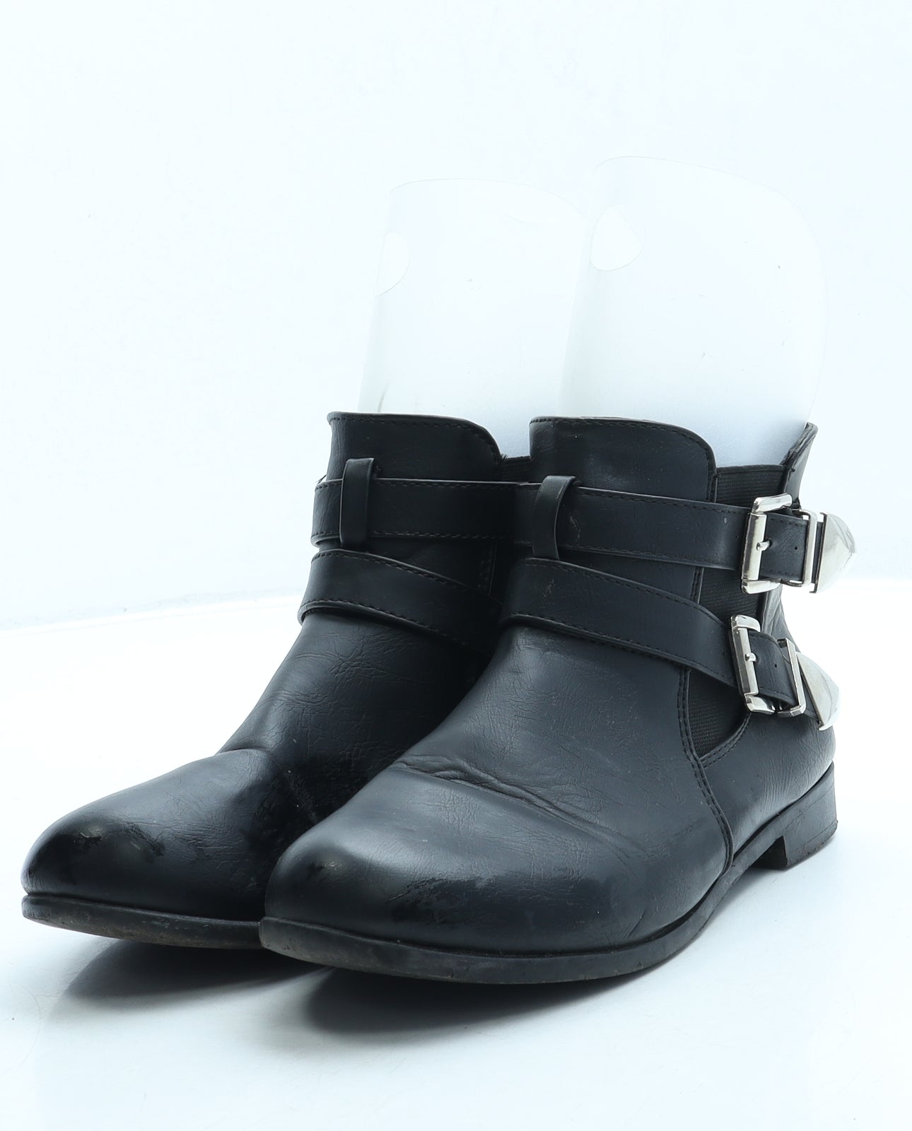 Lilley Womens Black Leather Chelsea Boot UK 5
