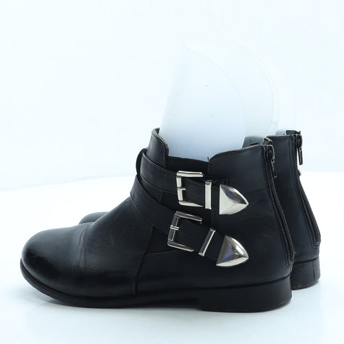 Lilley Womens Black Leather Chelsea Boot UK 5