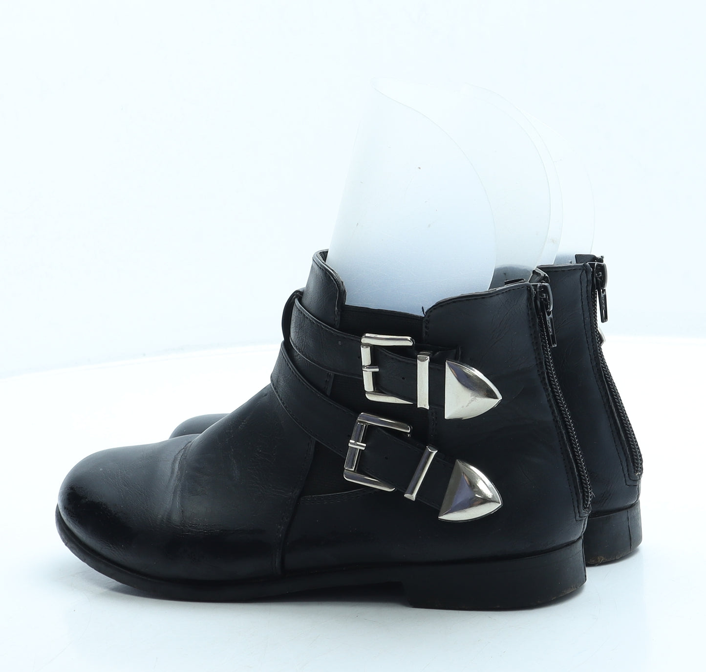 Lilley Womens Black Leather Chelsea Boot UK 5