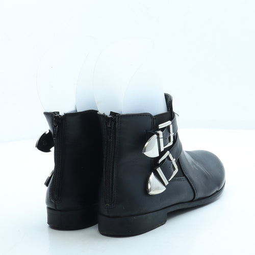 Lilley Womens Black Leather Chelsea Boot UK 5