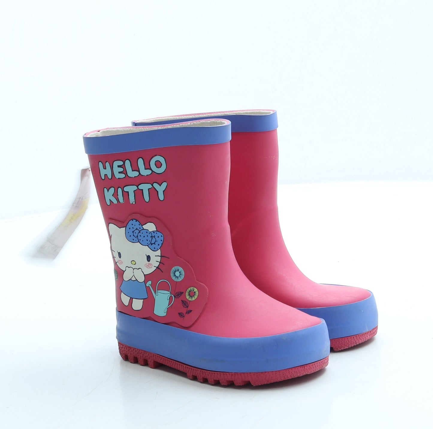 Marks and Spencer Girls Pink Rubber Wellies Boot UK 5 21 - Hello Kitty