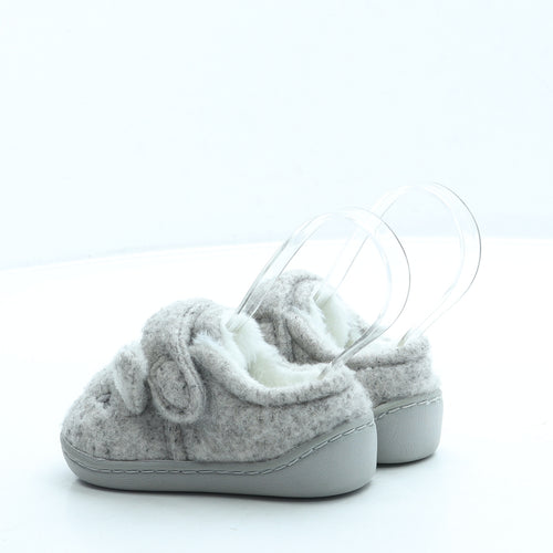 NEXT Girls Grey Polyester Slip On Slipper UK 6 - Bunny