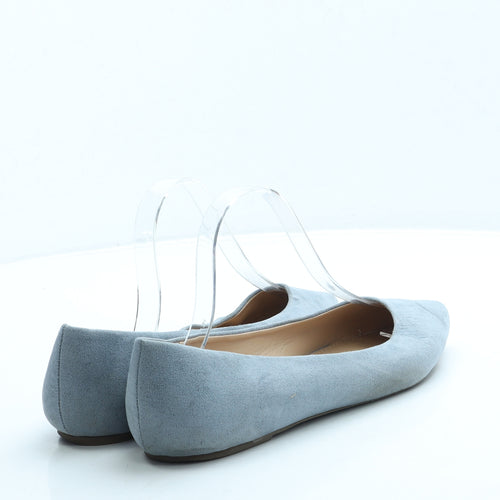 George Womens Blue Suede Flat UK 7