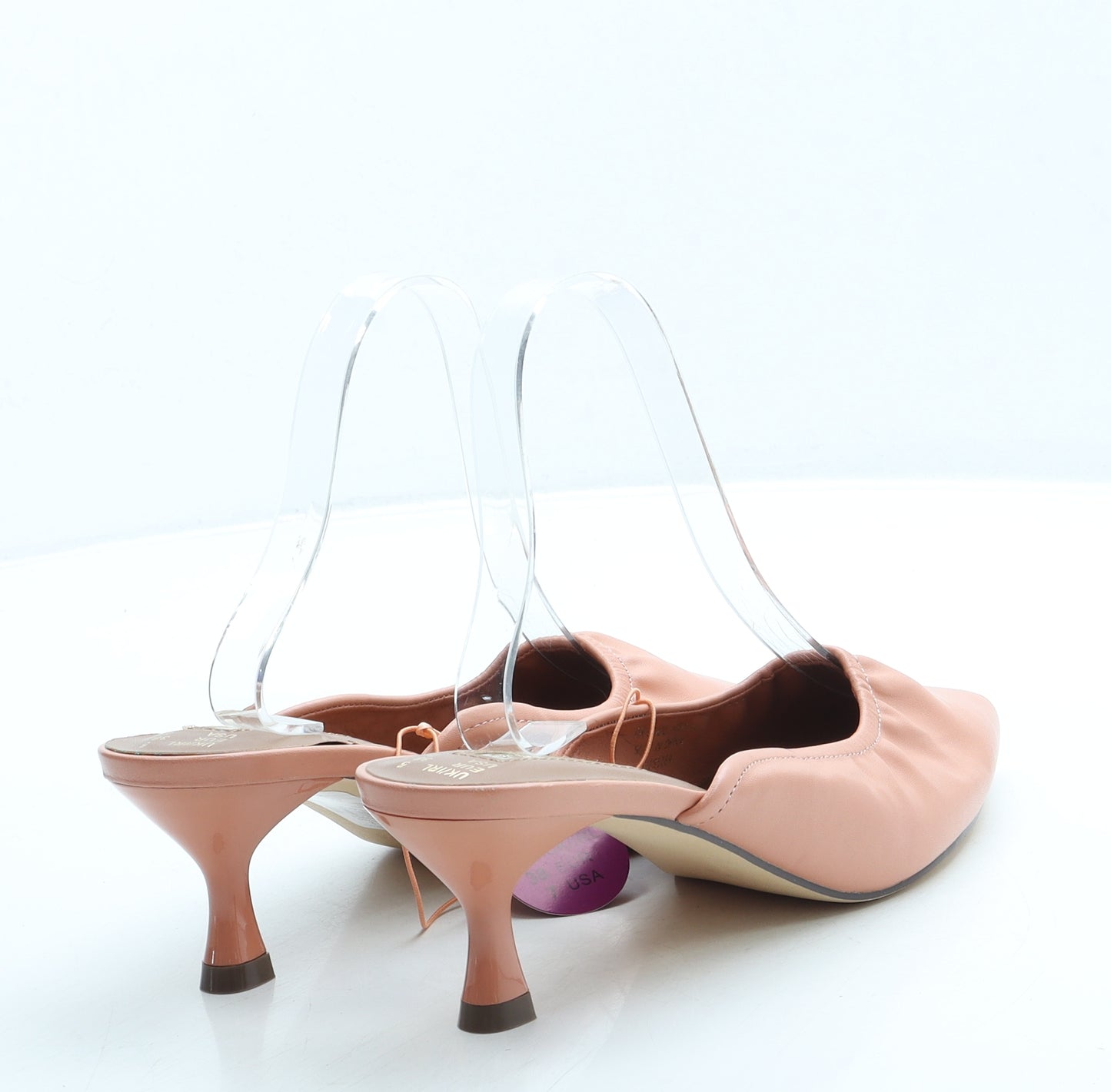 Primark Womens Pink Leather Mule Heel UK 5 38 US 7