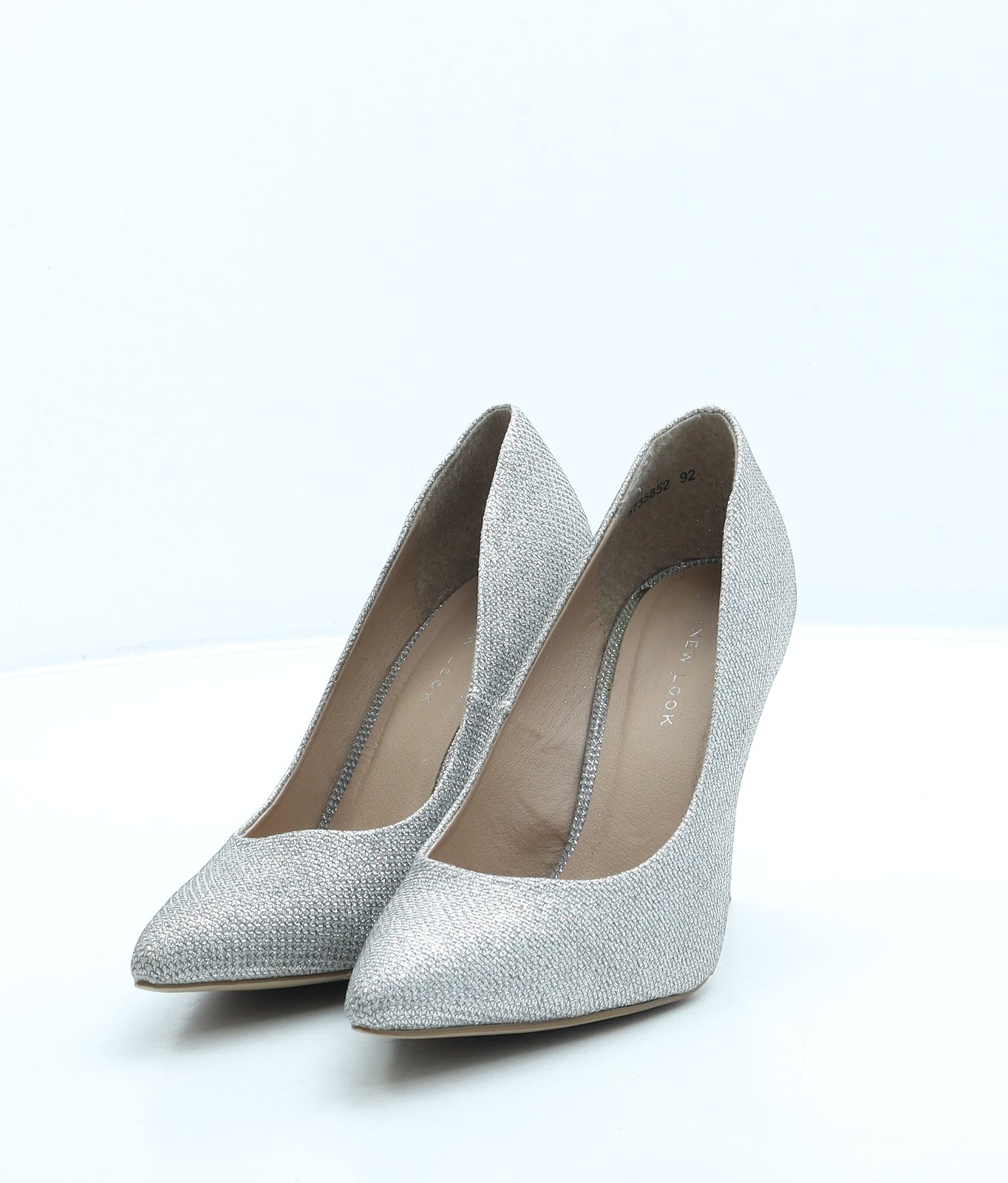 New Look Womens Silver Polyester Court Heel UK 4 37