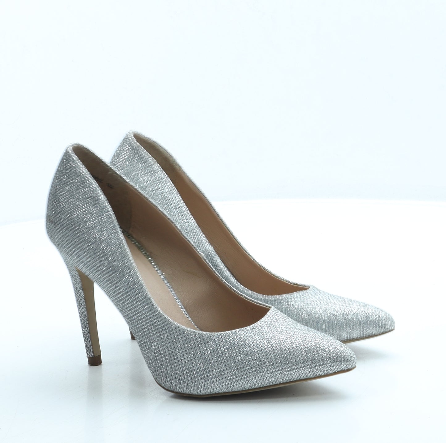 New Look Womens Silver Polyester Court Heel UK 4 37