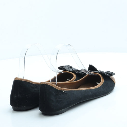 Atmosphere Womens Black Colourblock Suede Ballet Flat UK 6 39