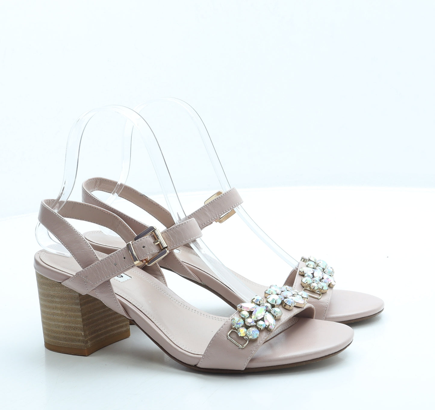 Dune Womens Pink Leather Strappy Heel UK 6 39