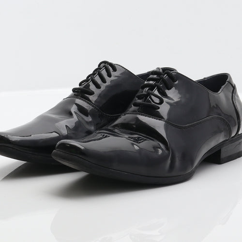 Goor Mens Black Patent Leather Oxford Dress UK 6
