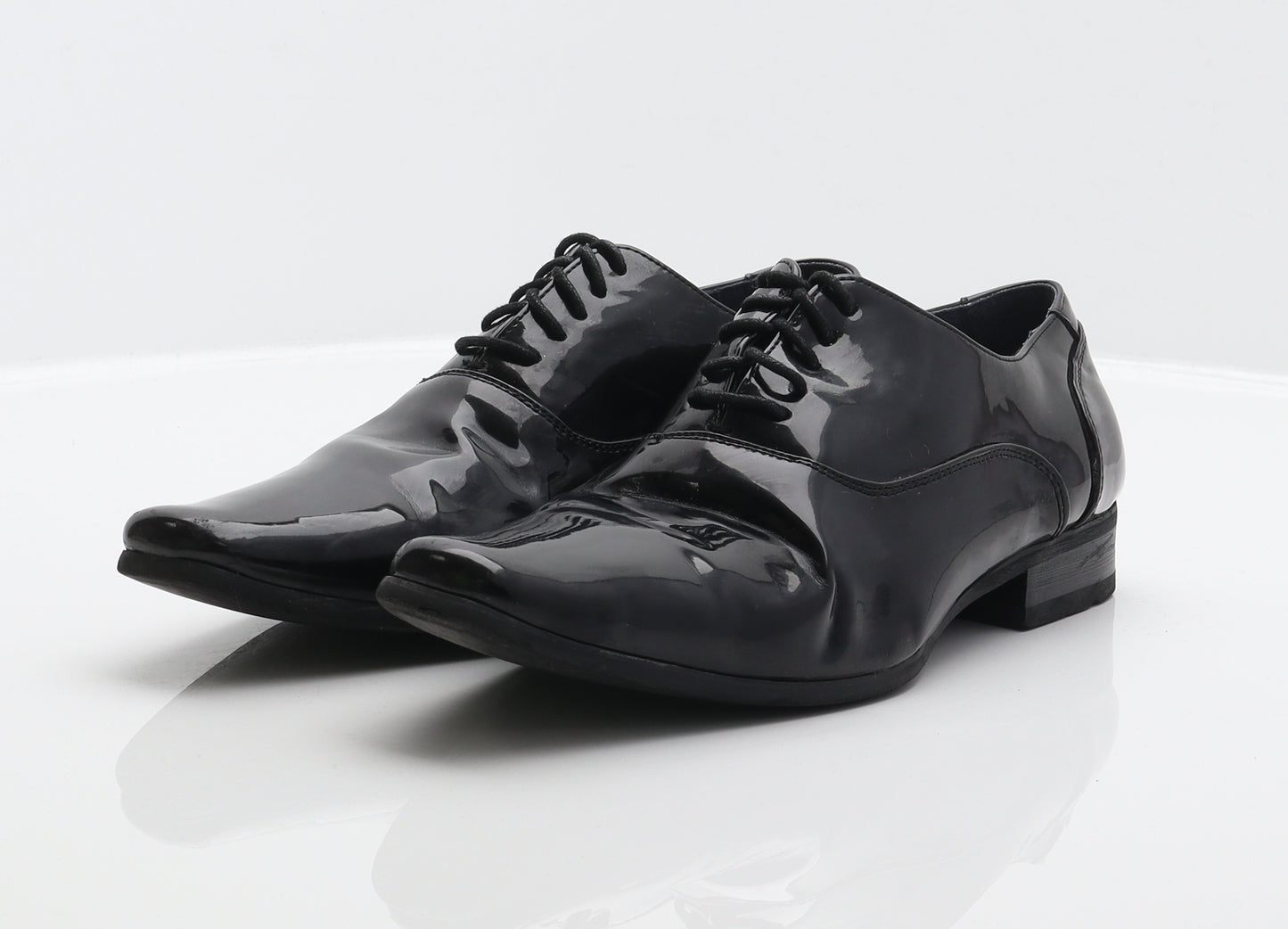 Goor Mens Black Patent Leather Oxford Dress UK 6