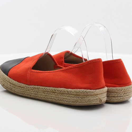 Primark Womens Orange Polyester Espadrille Flat UK 8 41