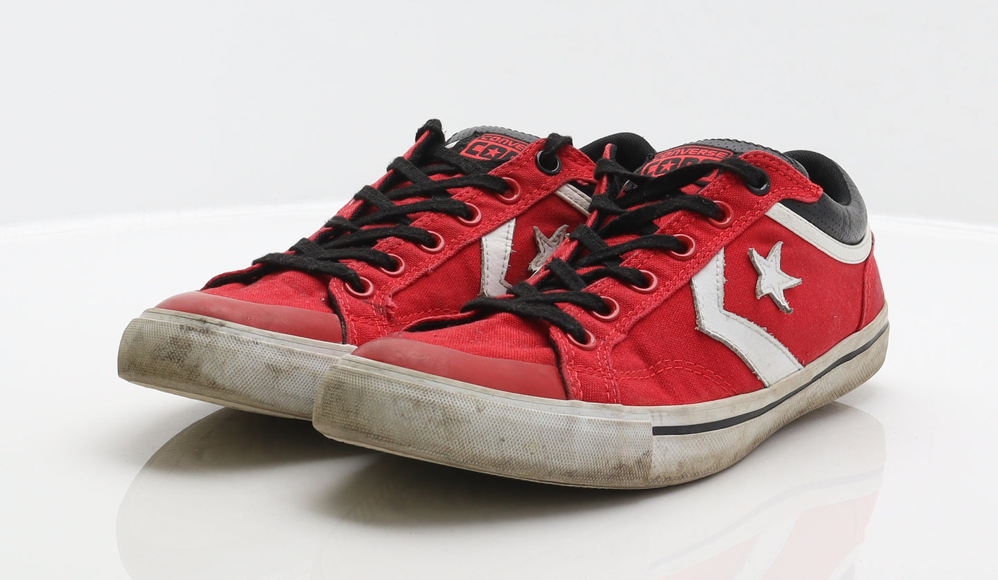 Converse Mens Red Geometric Fabric Trainer UK 10 44