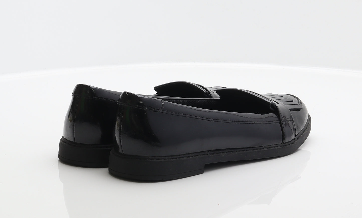 Clarks Womens Black Patent Leather Loafer Flat UK 6 39.5