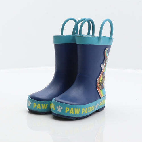George Boys Blue Synthetic Wellies Boot UK 3 19 - Paw Patrol