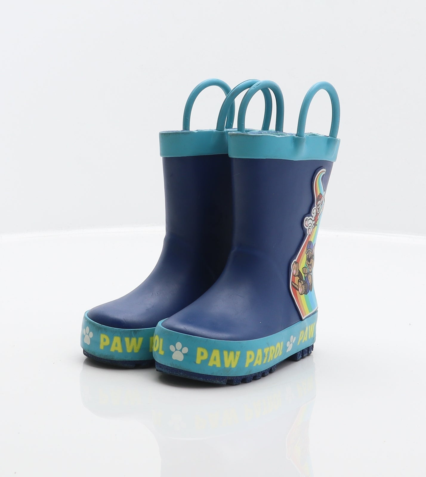George Boys Blue Synthetic Wellies Boot UK 3 19 - Paw Patrol