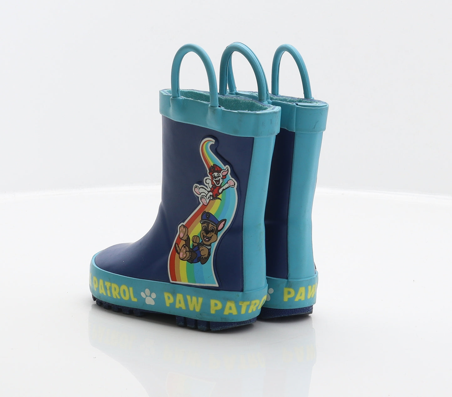 George Boys Blue Synthetic Wellies Boot UK 3 19 - Paw Patrol