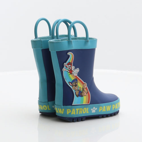 George Boys Blue Synthetic Wellies Boot UK 3 19 - Paw Patrol