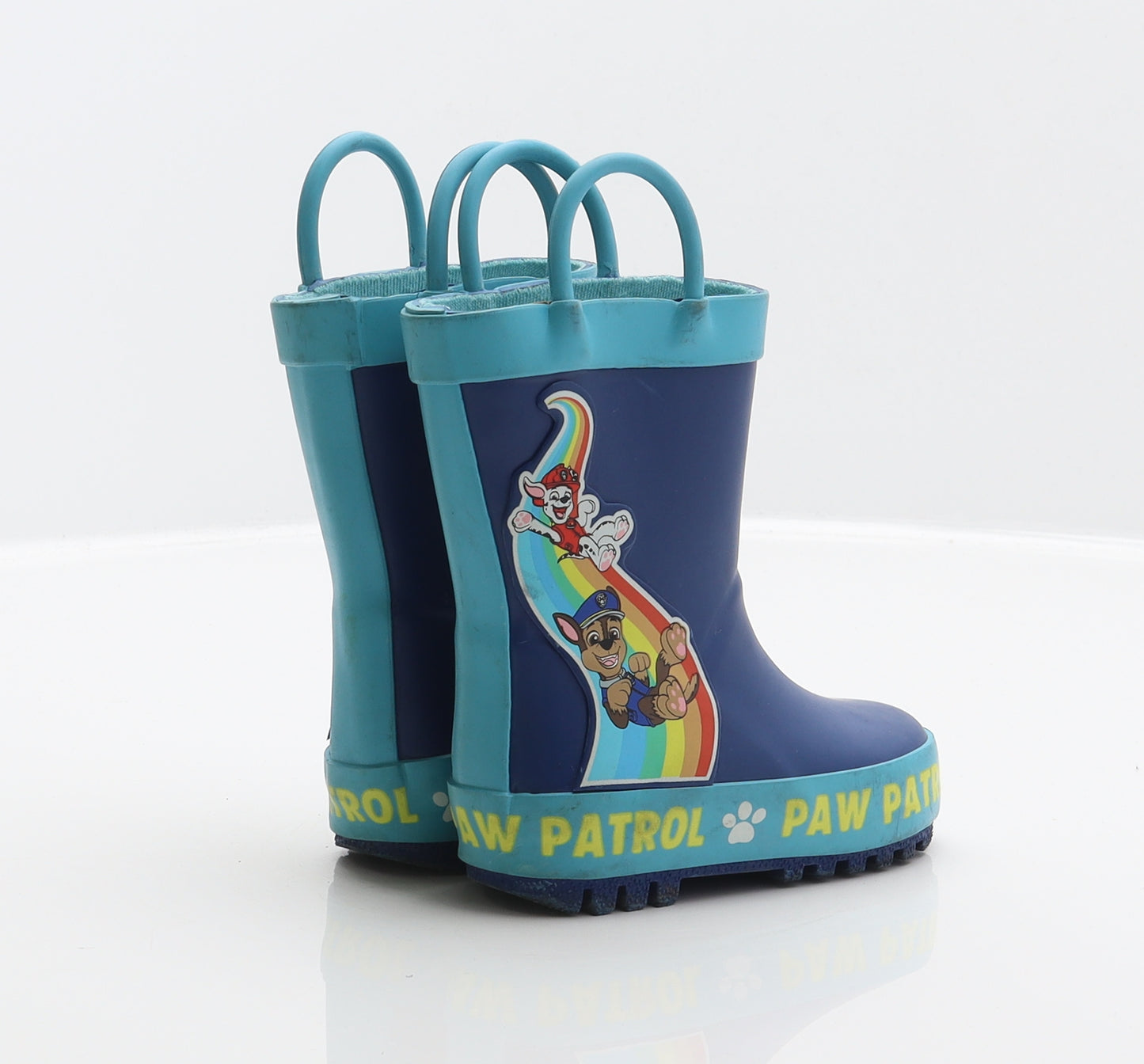 George Boys Blue Synthetic Wellies Boot UK 3 19 - Paw Patrol