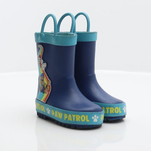 George Boys Blue Synthetic Wellies Boot UK 3 19 - Paw Patrol
