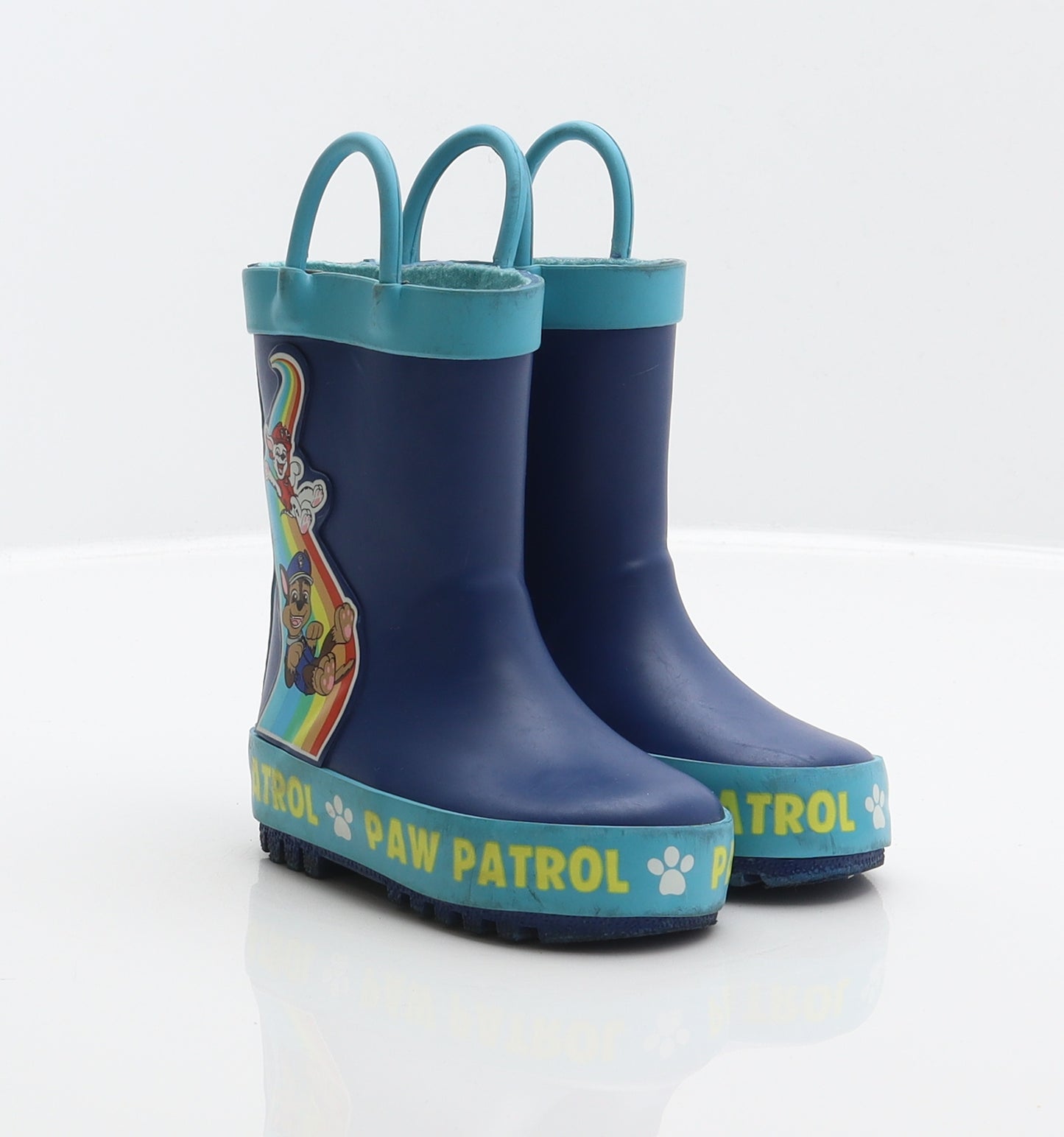 George Boys Blue Synthetic Wellies Boot UK 3 19 - Paw Patrol
