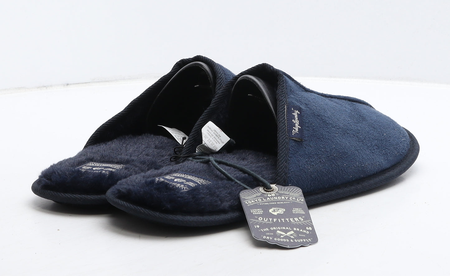 Tokyo Laundry Mens Blue Suede Slip On Slipper UK 9