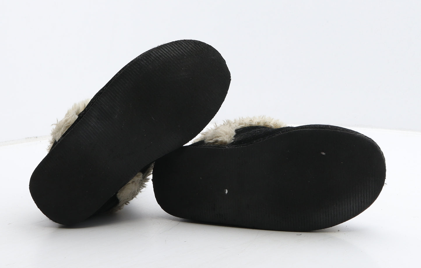 River Island Girls Black Suede Shearling Style Boot UK 13