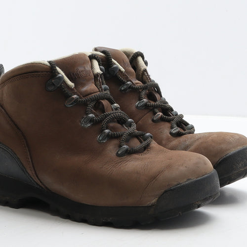 Hawkshead Womens Brown Leather Combat Boot UK 5