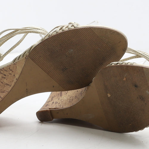 New Look Womens Beige Synthetic Slingback Heel UK 4 37