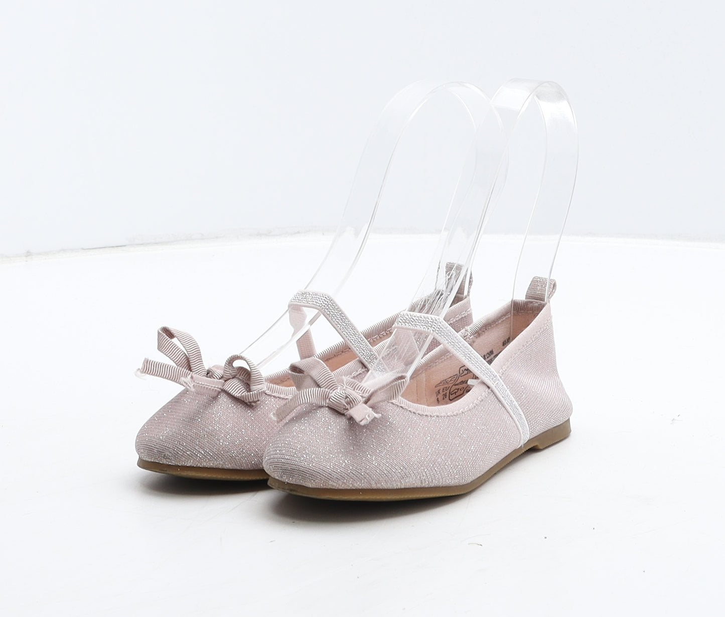 F&F Girls Pink Synthetic Ballet Flat UK 8 26