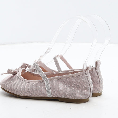 F&F Girls Pink Synthetic Ballet Flat UK 8 26
